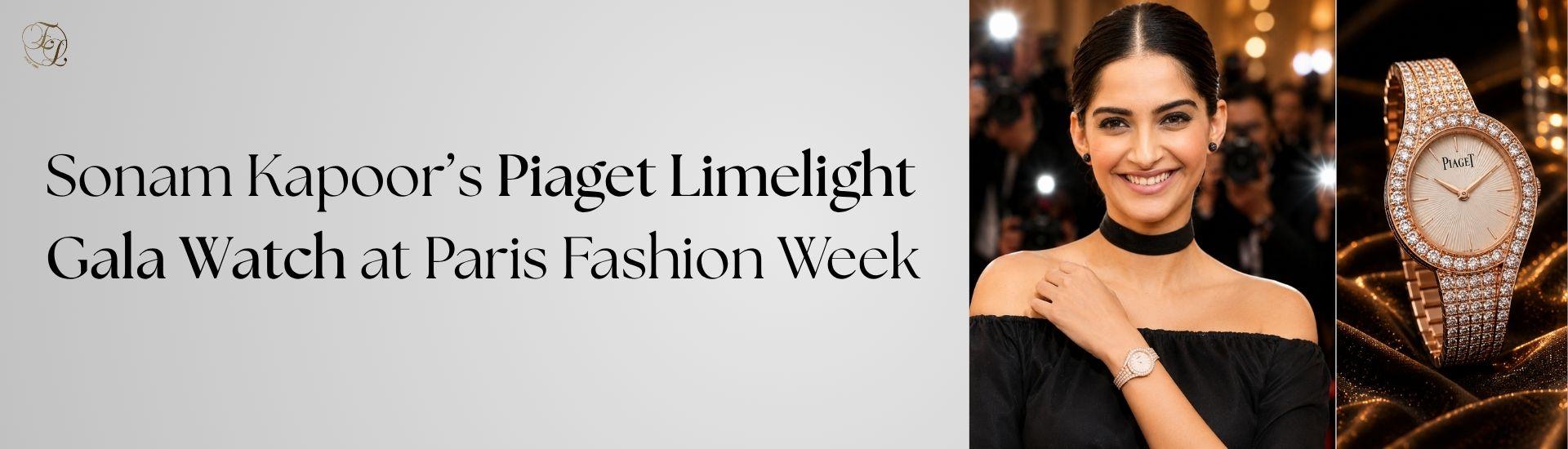 Sonam Kapoor’s Piaget Limelight Gala Watch at Paris Fashion week - Collector’s Perspective on Timeless Pieces