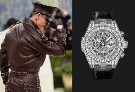 Luke Evans spotted in Hublot Big Bang Unico High Jewellery Ref: 	411.WX.9004.LR.9904 at the Met Gala 2026 