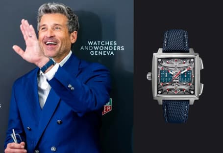 Patrick Dempsey wearing the new TAG Heuer Evergraph. Ref: CEW5181.FT8123