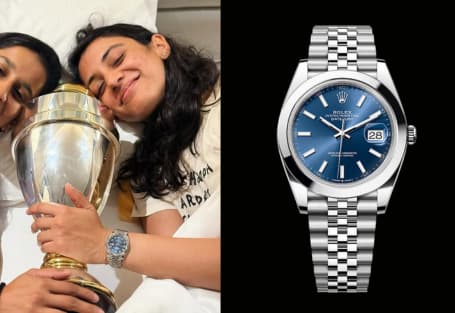 Smriti Mandhana, Indian Cricketer, celebrates in style with her Rolex Datejust 41, Ref: 126334 