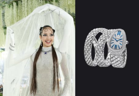 Lisa spotted in Bvlgari Serpenti Spiga High-Jewellery White Gold with Full-set Diamonds Ref: 103251 at the Met Gala 2026