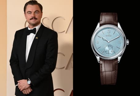 Leonardo Di Caprio Potted wearing Rolex 1908 Ref. 52506 In Platinum