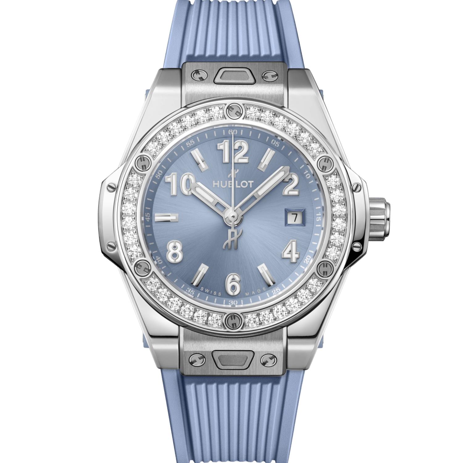 Big Bang One Click Steel Coal Blue Diamonds