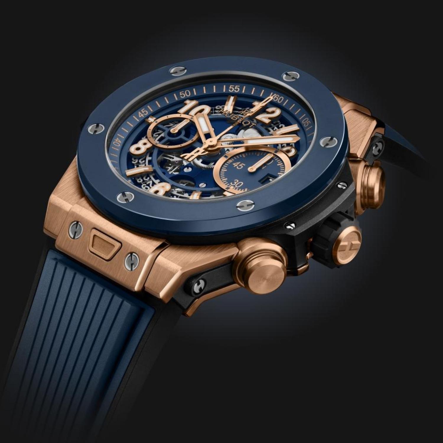 Big Bang Unico King Gold Blue Ceramic