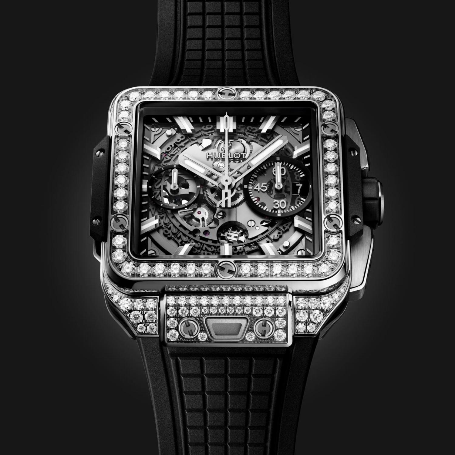 Square Bang Unico Titanium Pavé