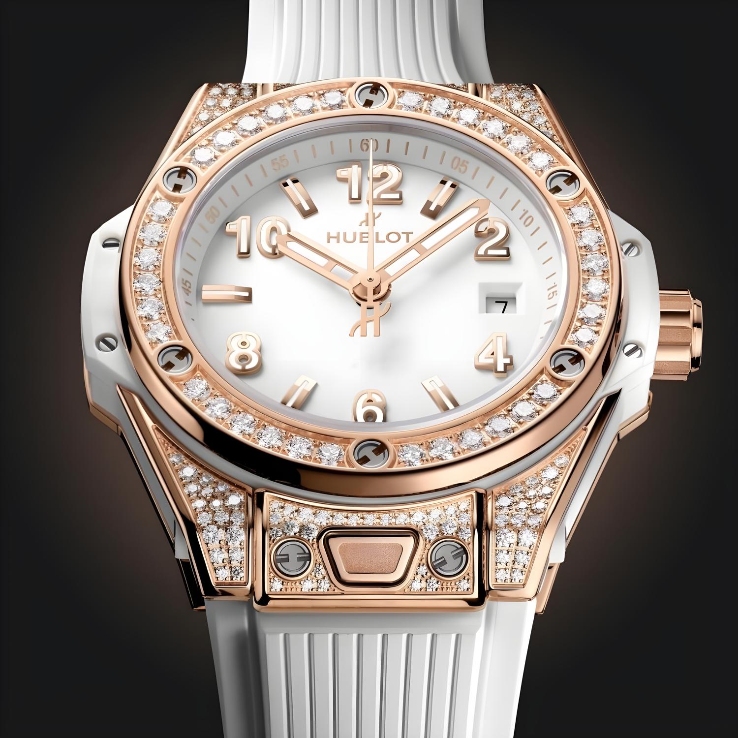 Big Bang One Click King Gold White Pavé