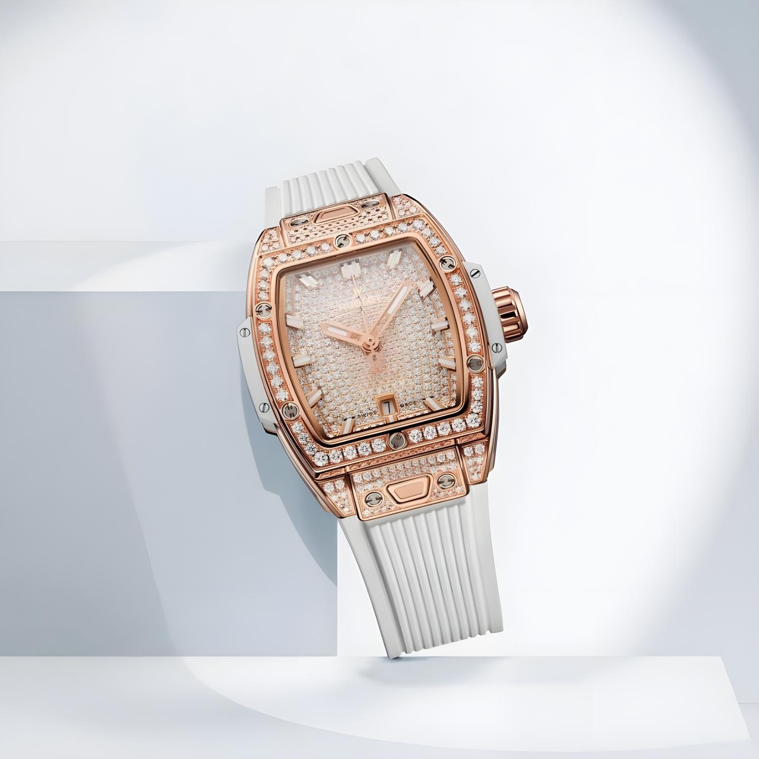 Spirit of Big Bang King Gold White Full Pavé