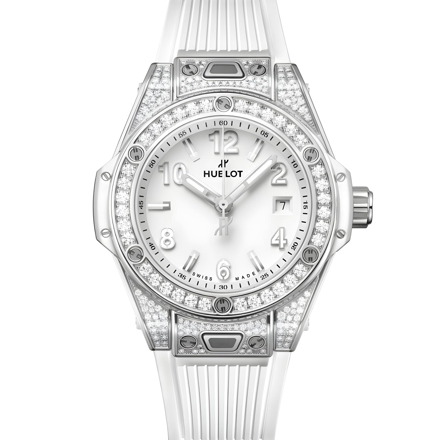 Big Bang One Click Steel White Pavé