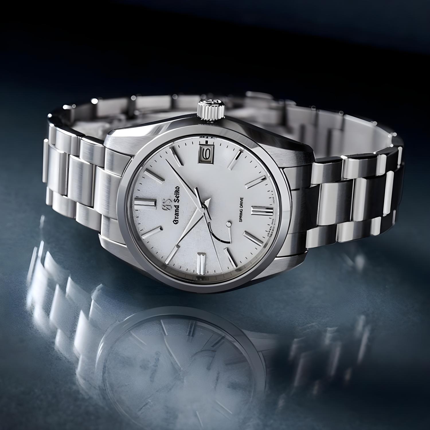 Spring Drive with Sunlight on Morning Frost Inspired Dial