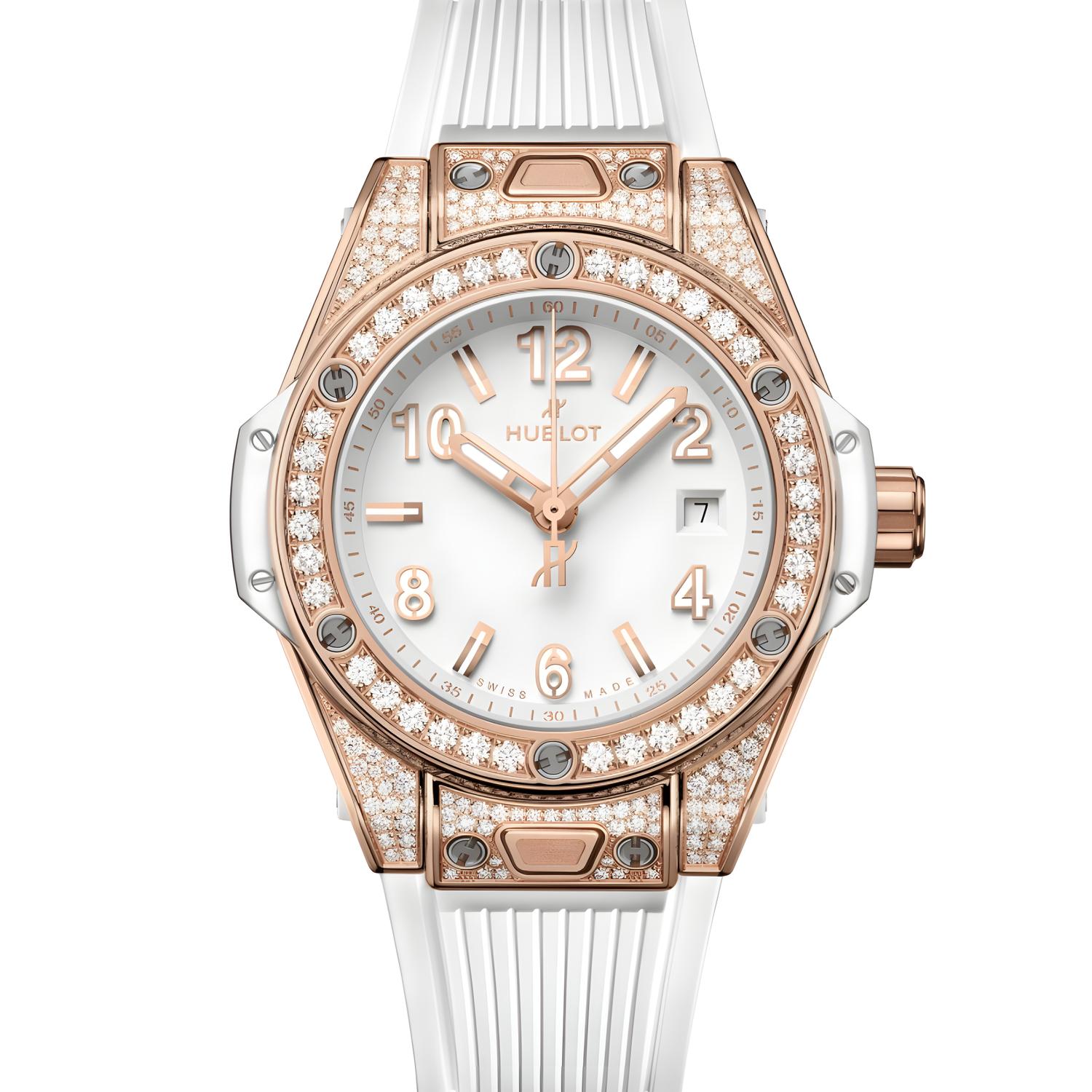 Big Bang One Click King Gold White Pavé