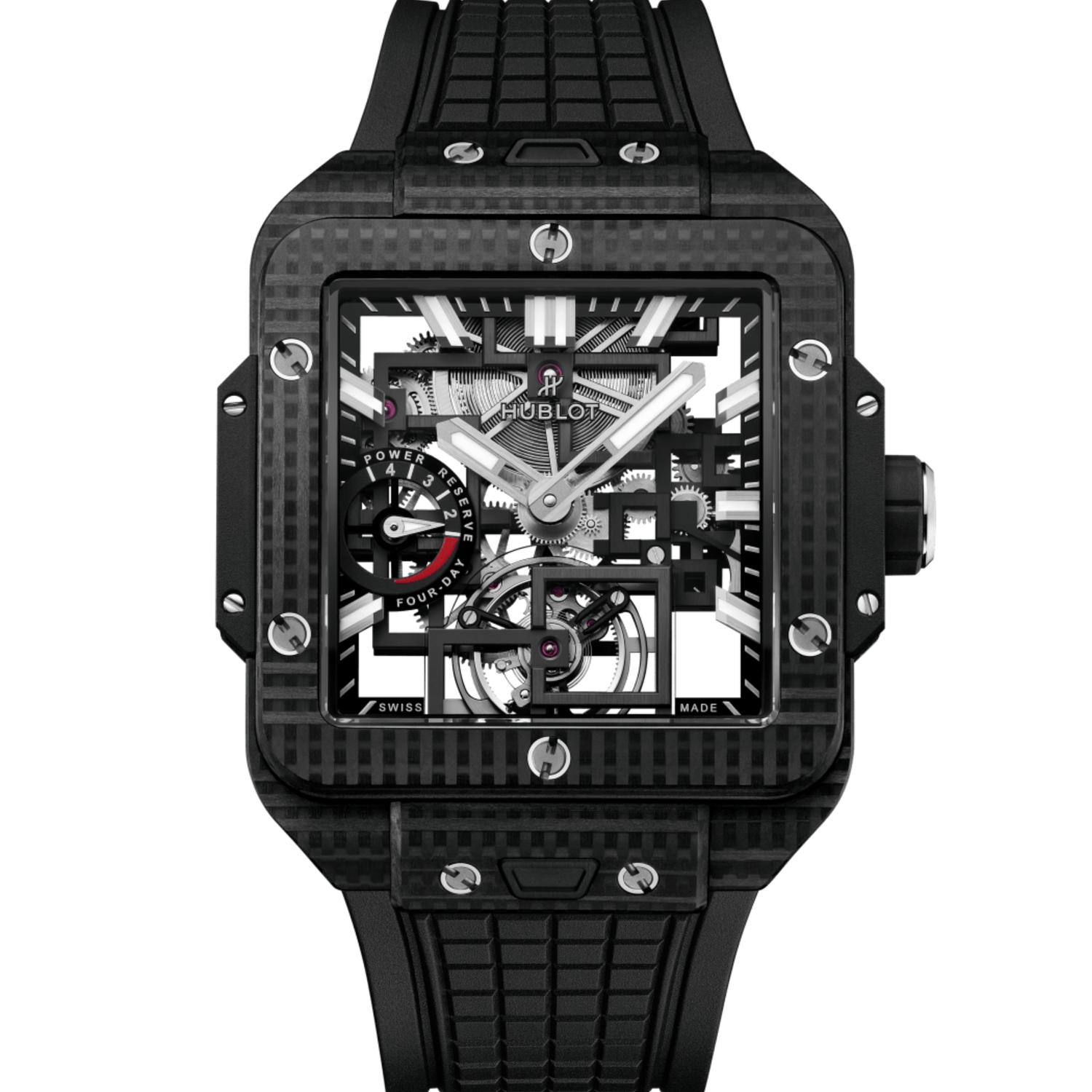 Square Bang Tourbillon 4-Day power Reserve 3D Carbon