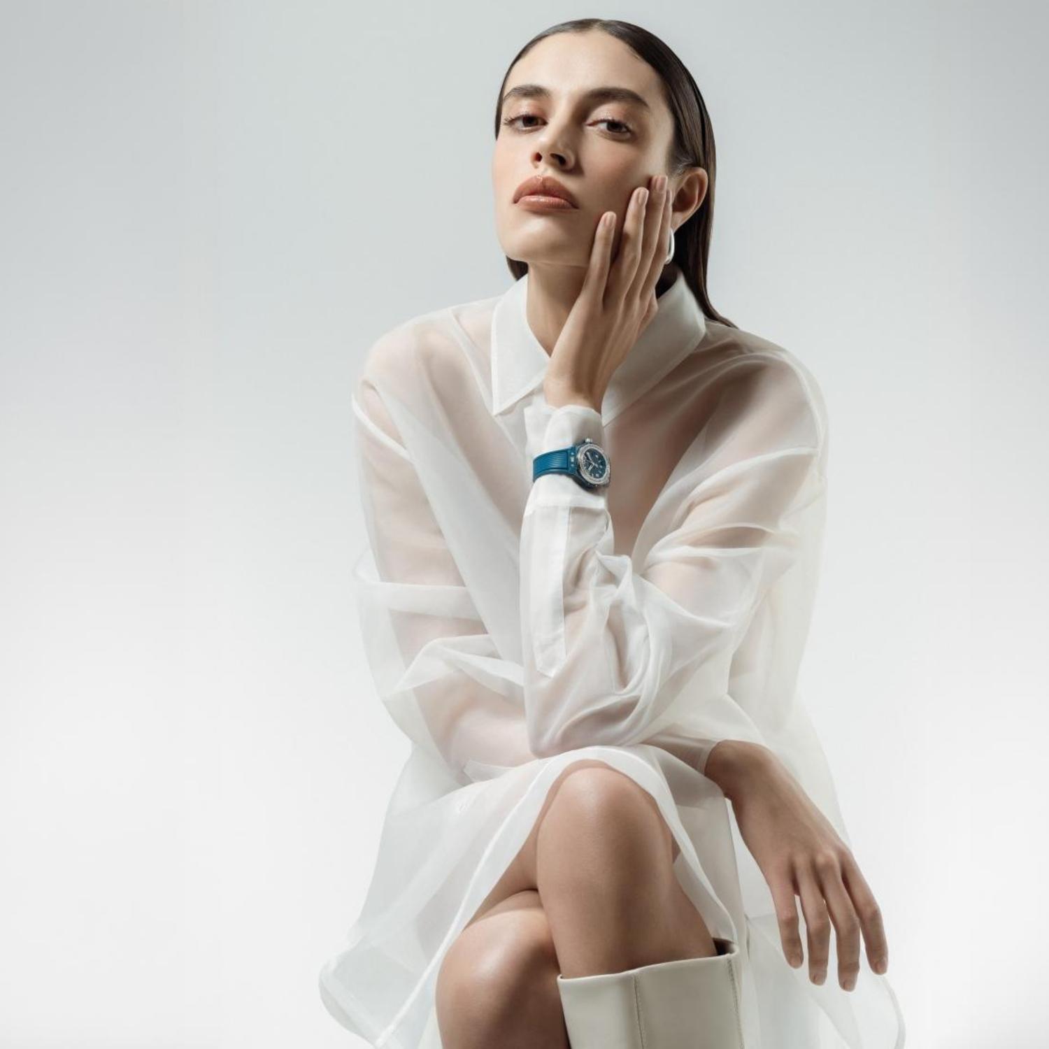 Big Bang One Click Petrol Blue Ceramic Diamonds