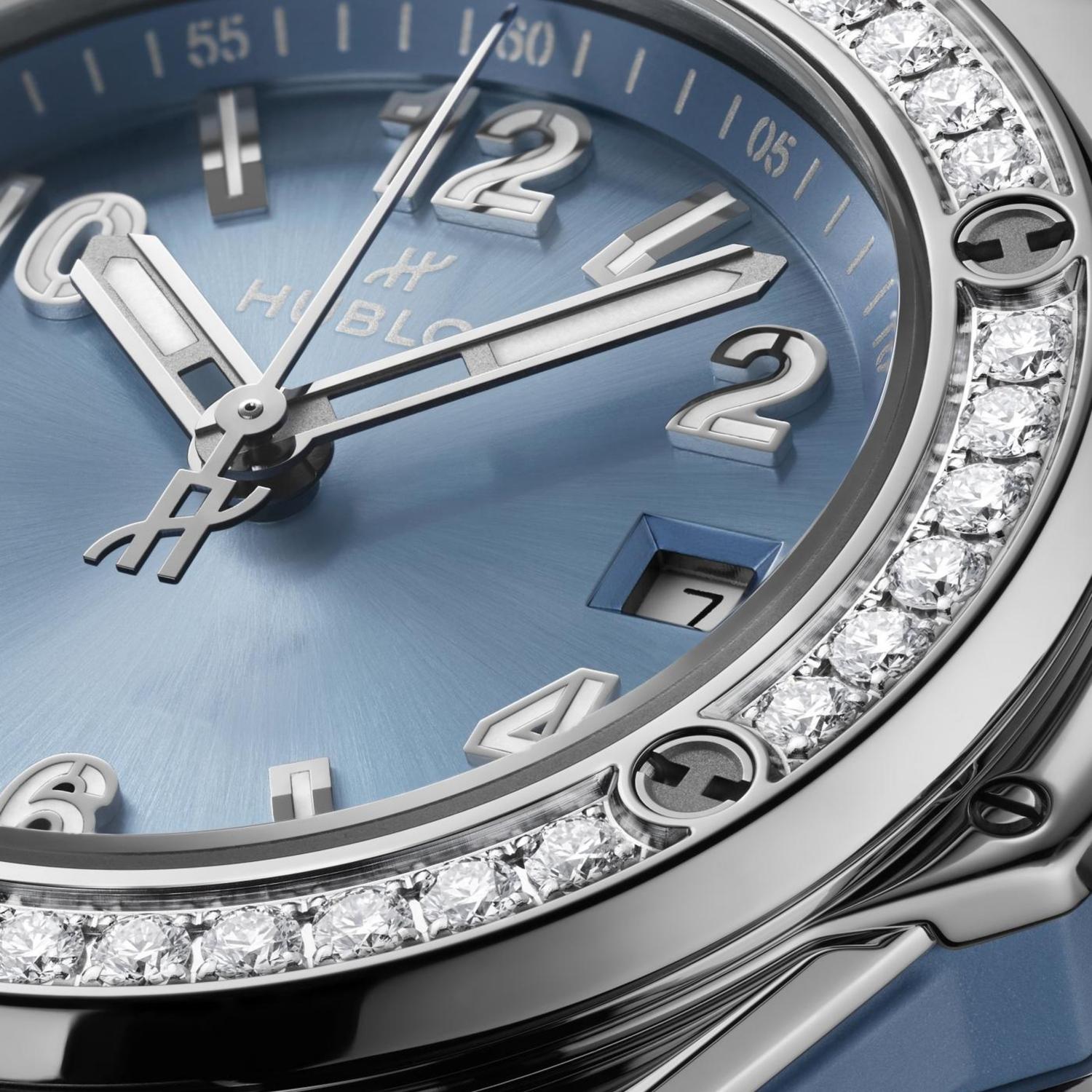 Big Bang One Click Steel Coal Blue Diamonds