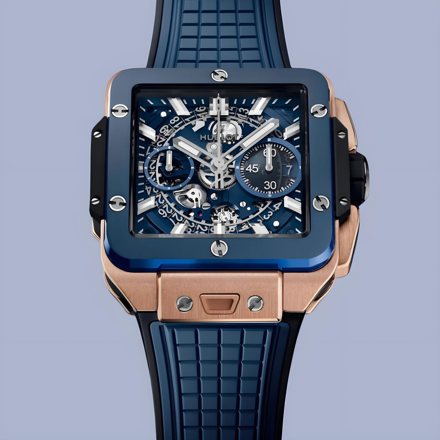 Square Bang Unico King Gold Blue Ceramic