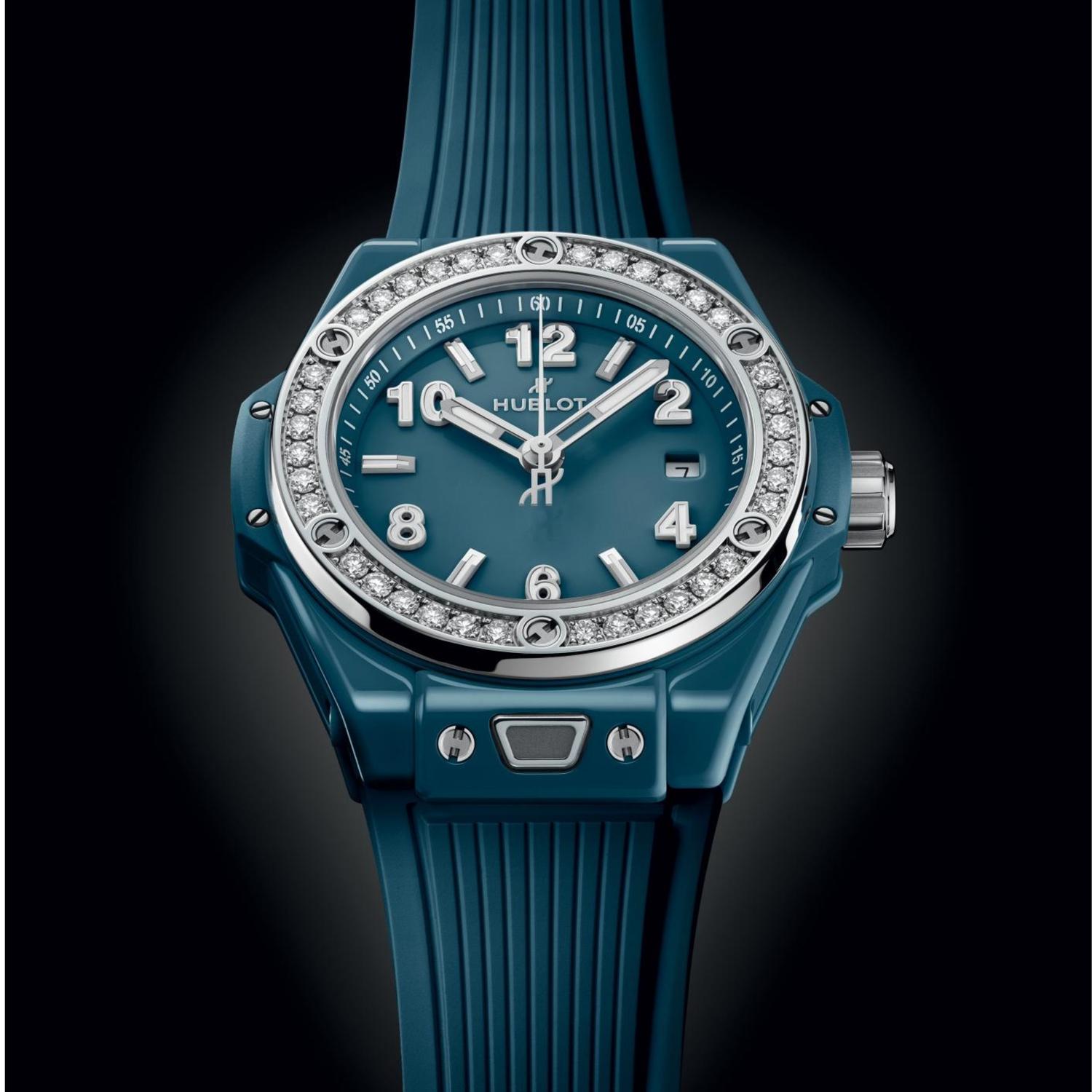 Big Bang One Click Petrol Blue Ceramic Diamonds