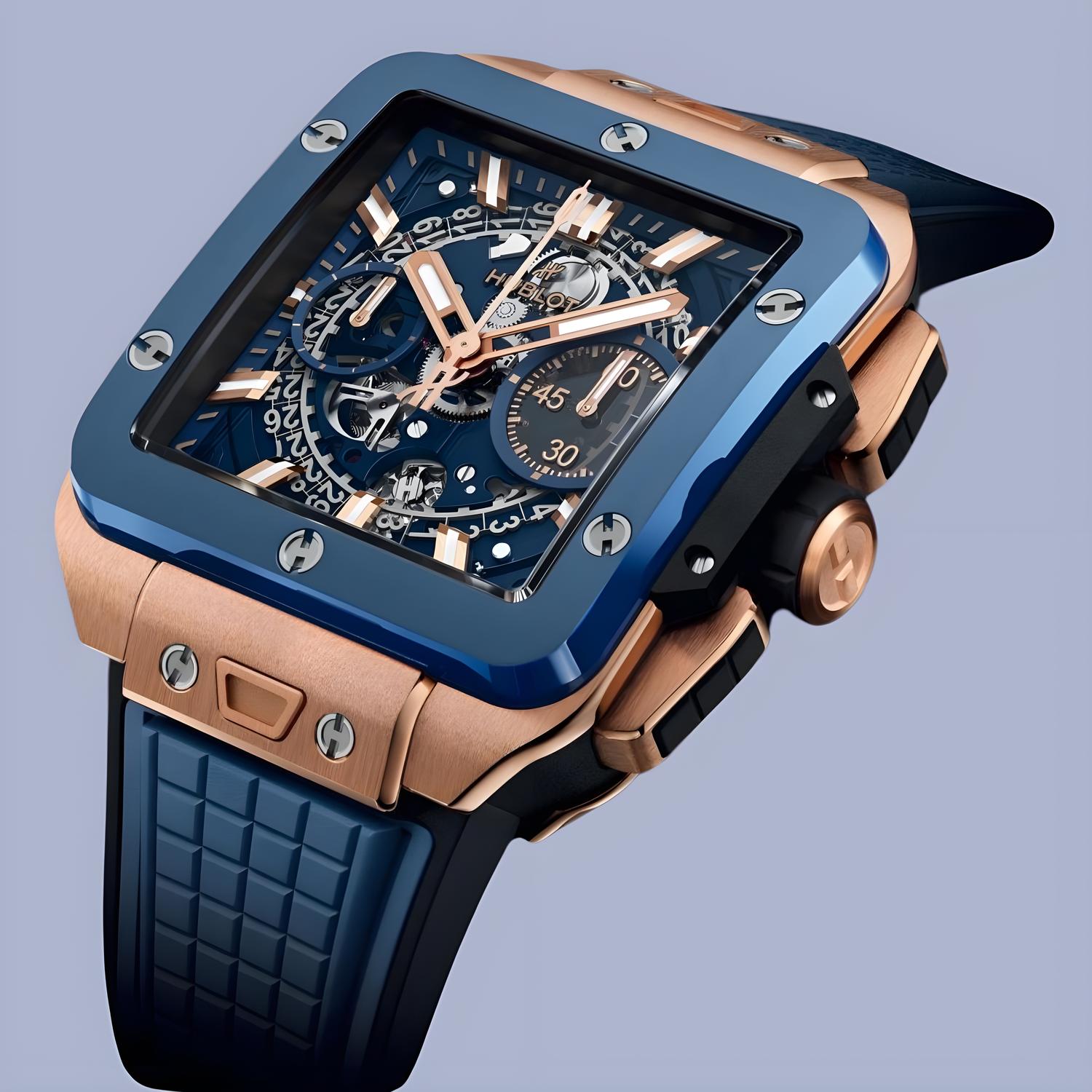Square Bang Unico King Gold Blue Ceramic