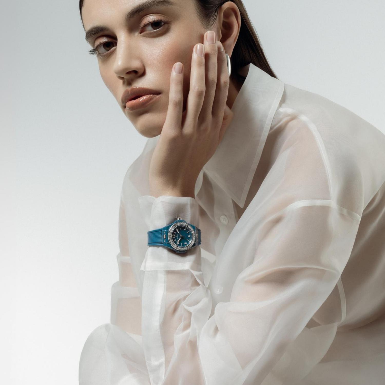 Big Bang One Click Petrol Blue Ceramic Diamonds