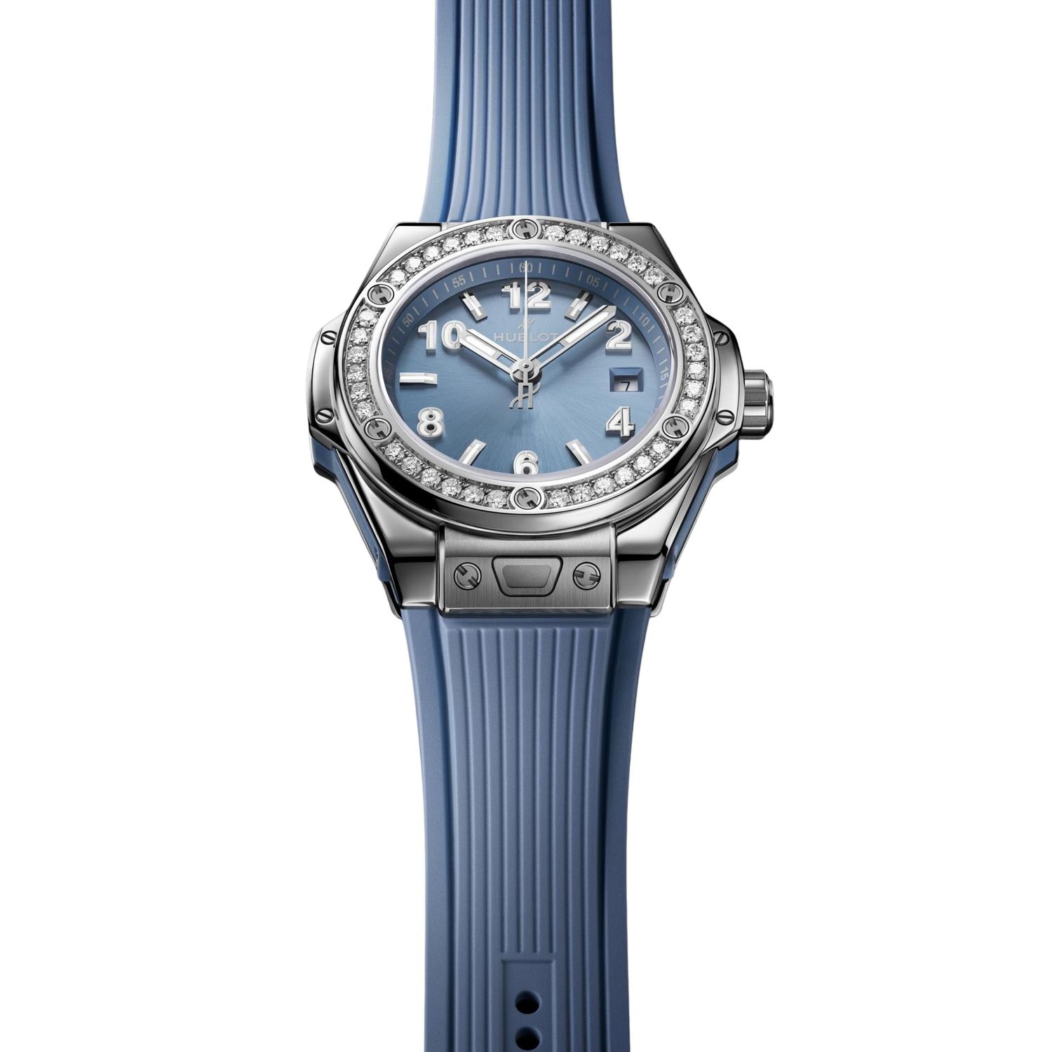 Big Bang One Click Steel Coal Blue Diamonds