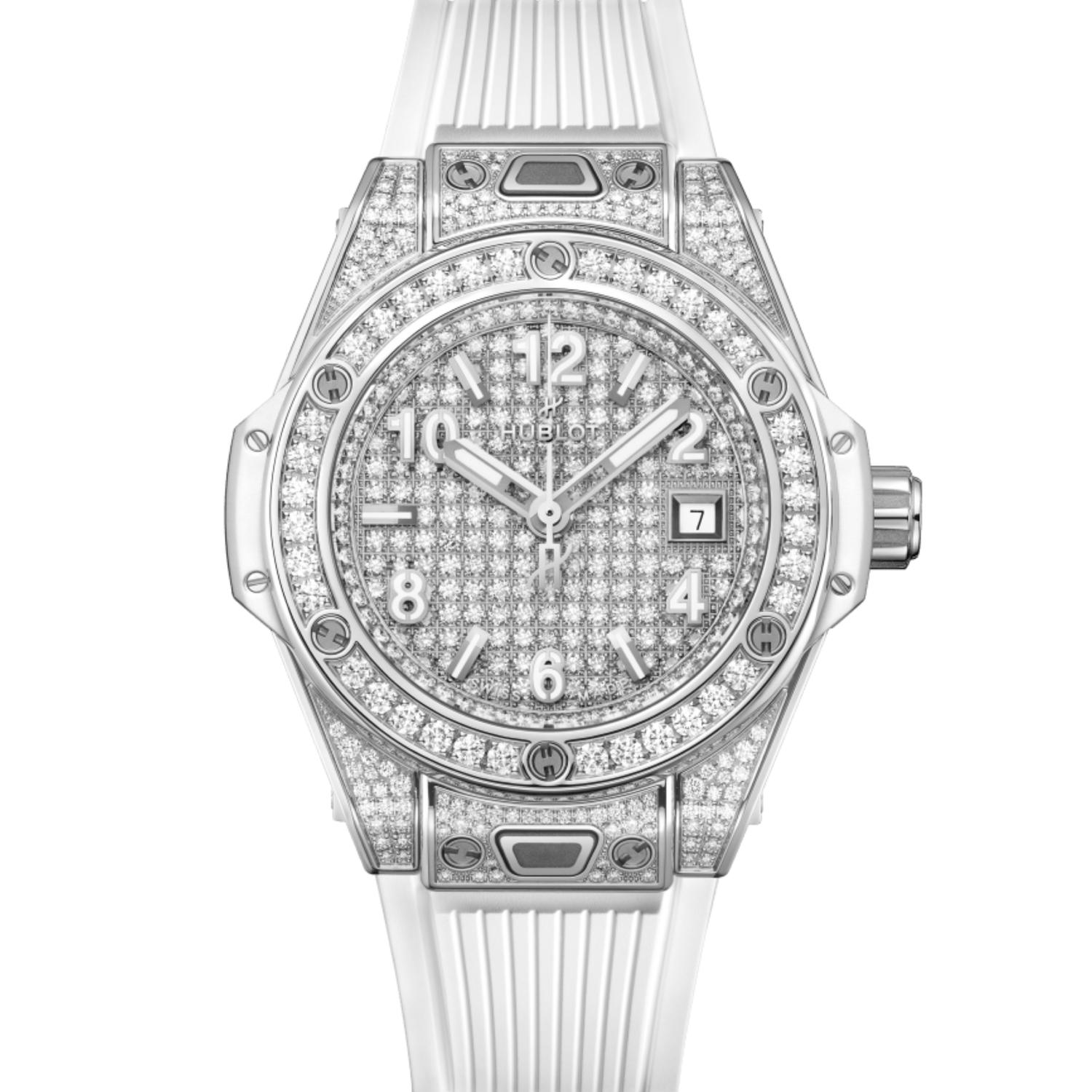 Big Bang One Click Steel White Full Pavé