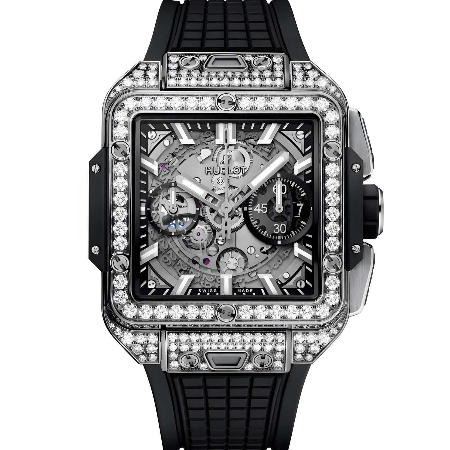 Square Bang Unico Titanium Pavé