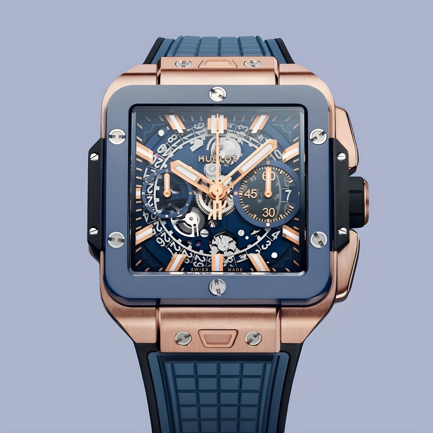 Square Bang Unico King Gold Blue Ceramic