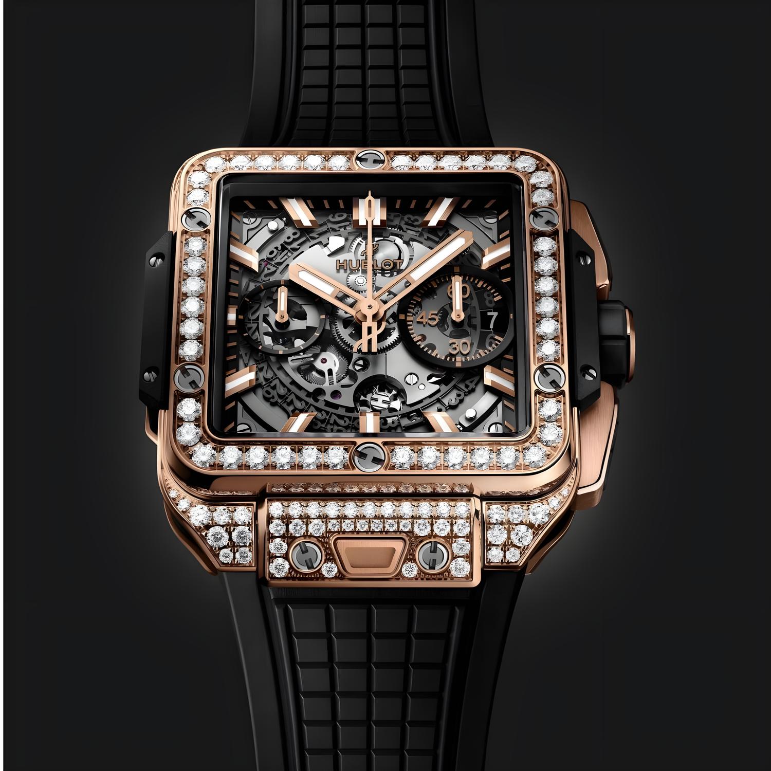 Square Bang Unico King Gold Pavé