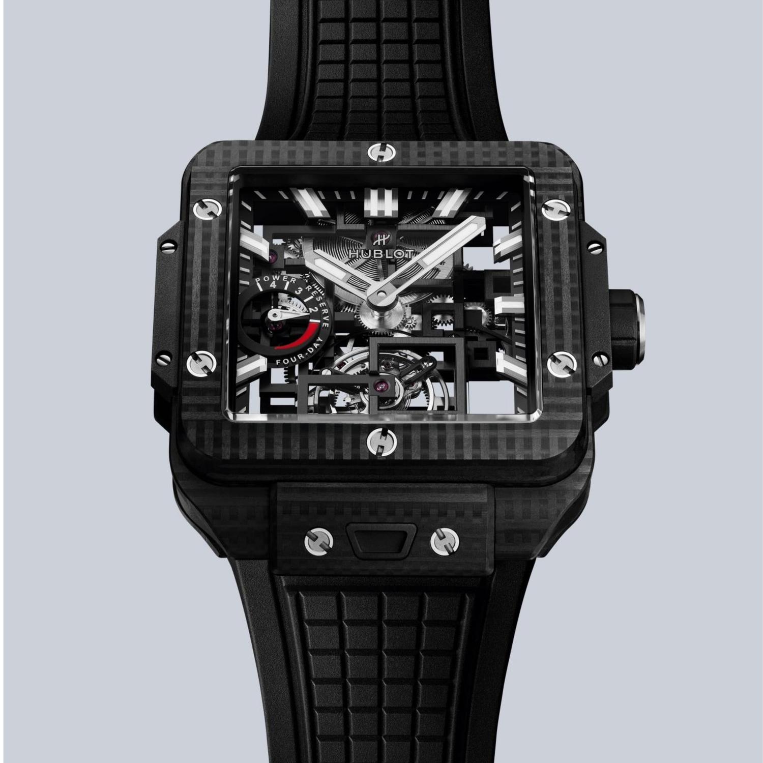 Square Bang Tourbillon 4-Day power Reserve 3D Carbon