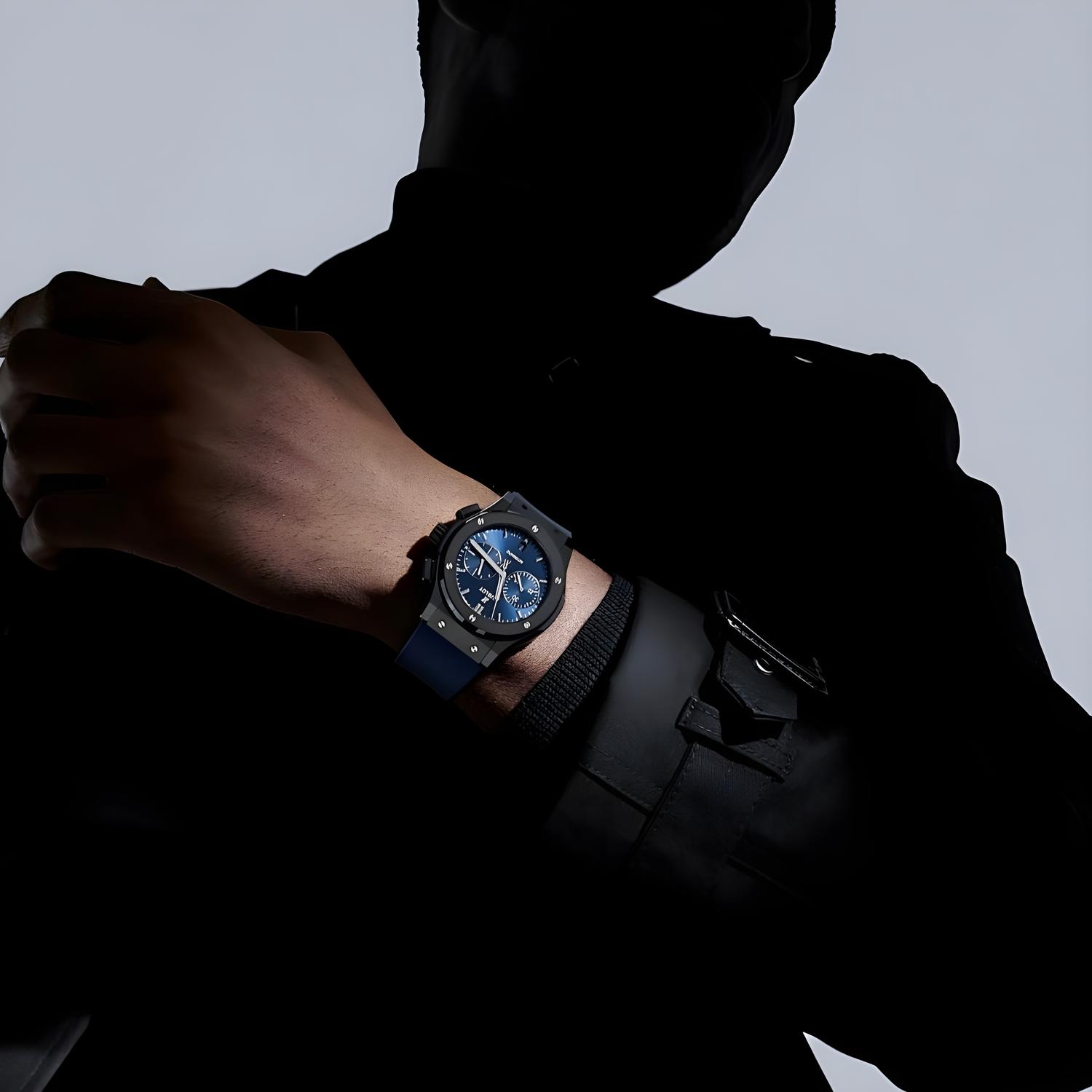 Classic Fusion Ceramic Blue Chronograph