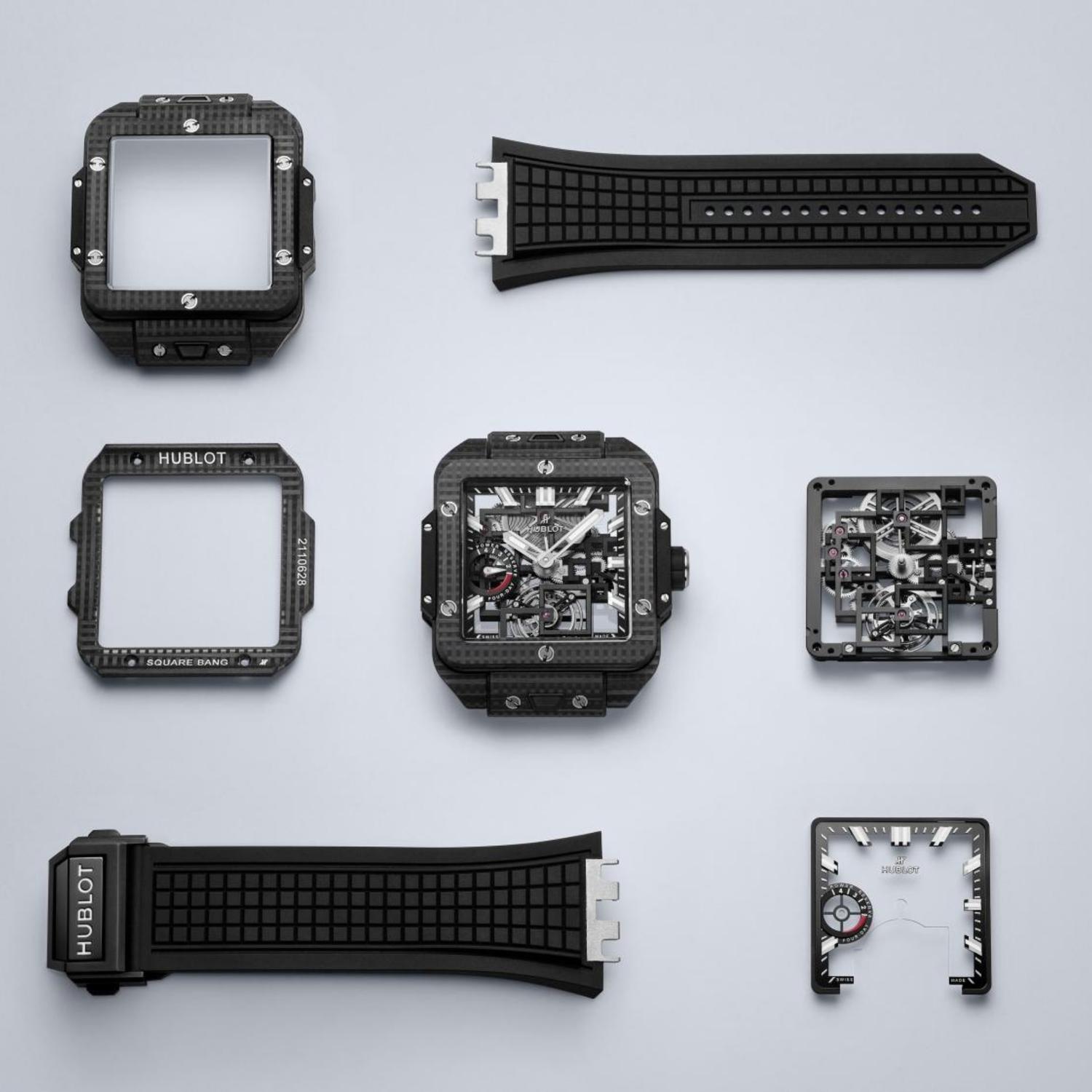 Square Bang Tourbillon 4-Day power Reserve 3D Carbon