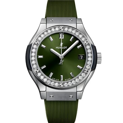 Classic Fusion Titanium Green Diamonds