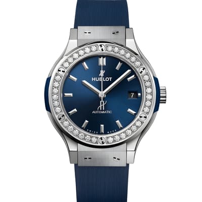 Classic Fusion Titanium Blue Diamonds