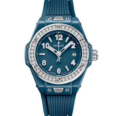 Big Bang One Click Petrol Blue Ceramic Diamonds