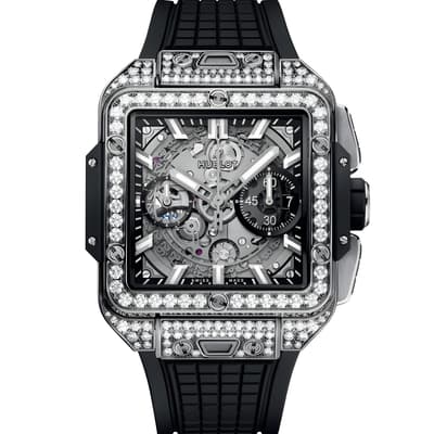 Square Bang Unico Titanium Pavé