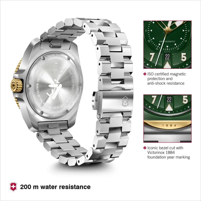 All stainless steel swiss made water resistant top