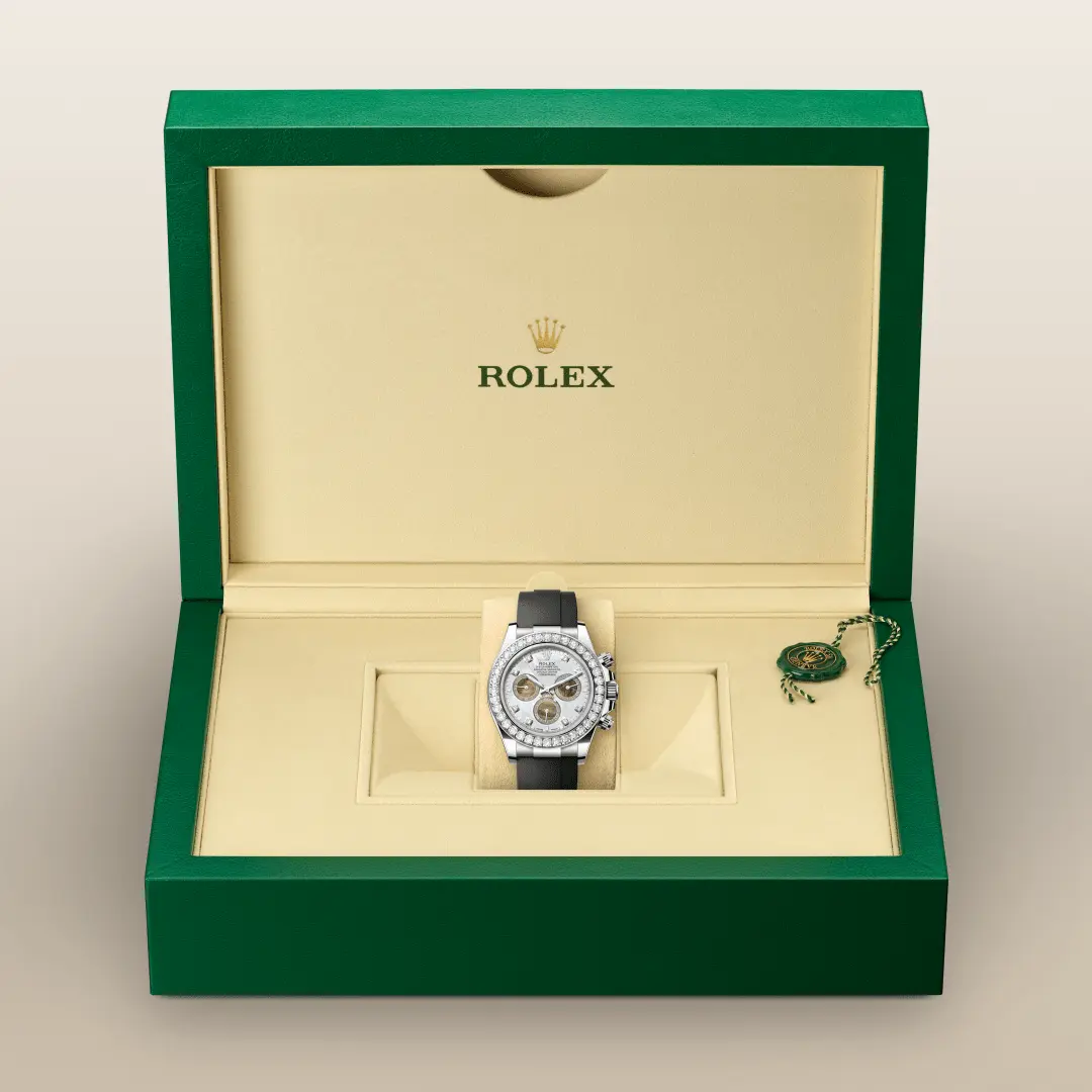 Rolex 
COSMOGRAPH DAYTONA
Oyster, 40 mm, white gold and diamonds
M126589RBR-0001