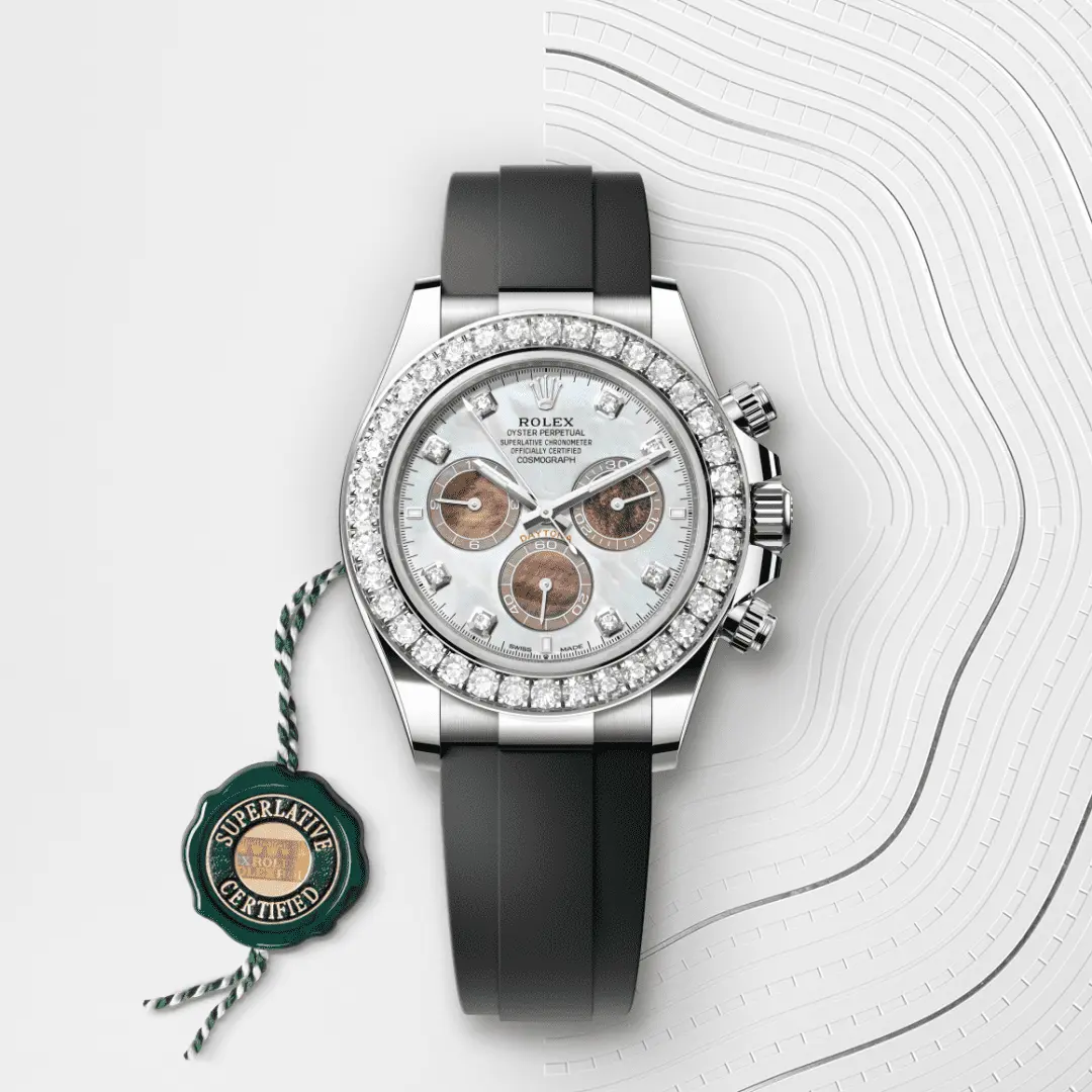 Rolex 
COSMOGRAPH DAYTONA
Oyster, 40 mm, white gold and diamonds
M126589RBR-0001