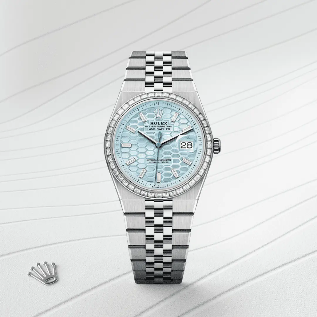 Rolex 
Land-Dweller 36
Oyster, 36 mm, platinum and diamonds
M127286TBR-0001