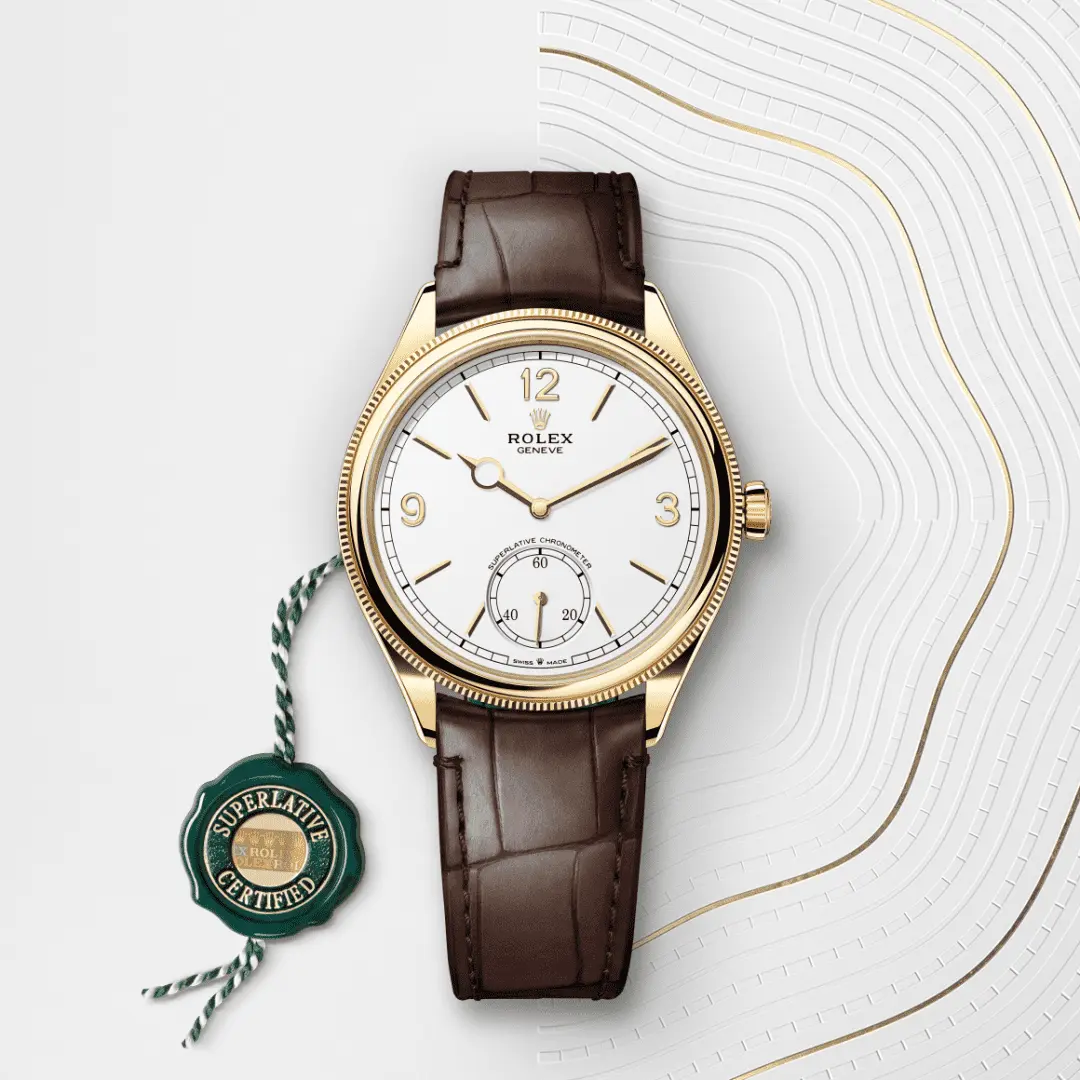 Rolex 
1908
39 mm, 18 ct yellow gold, polished finish
M52508-0006