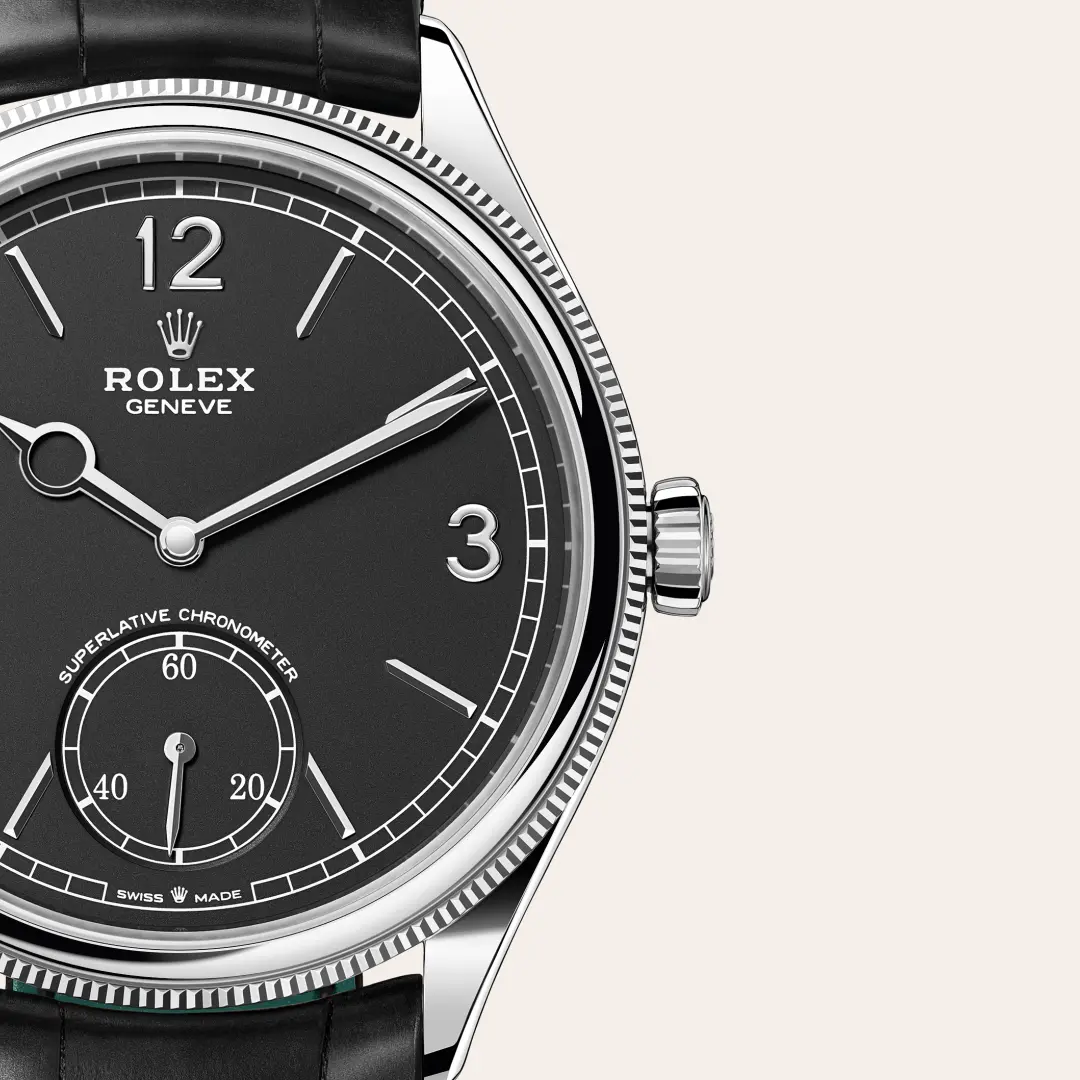 Rolex 
1908
39 mm, 18 ct white gold, polished finish
M52509-0002