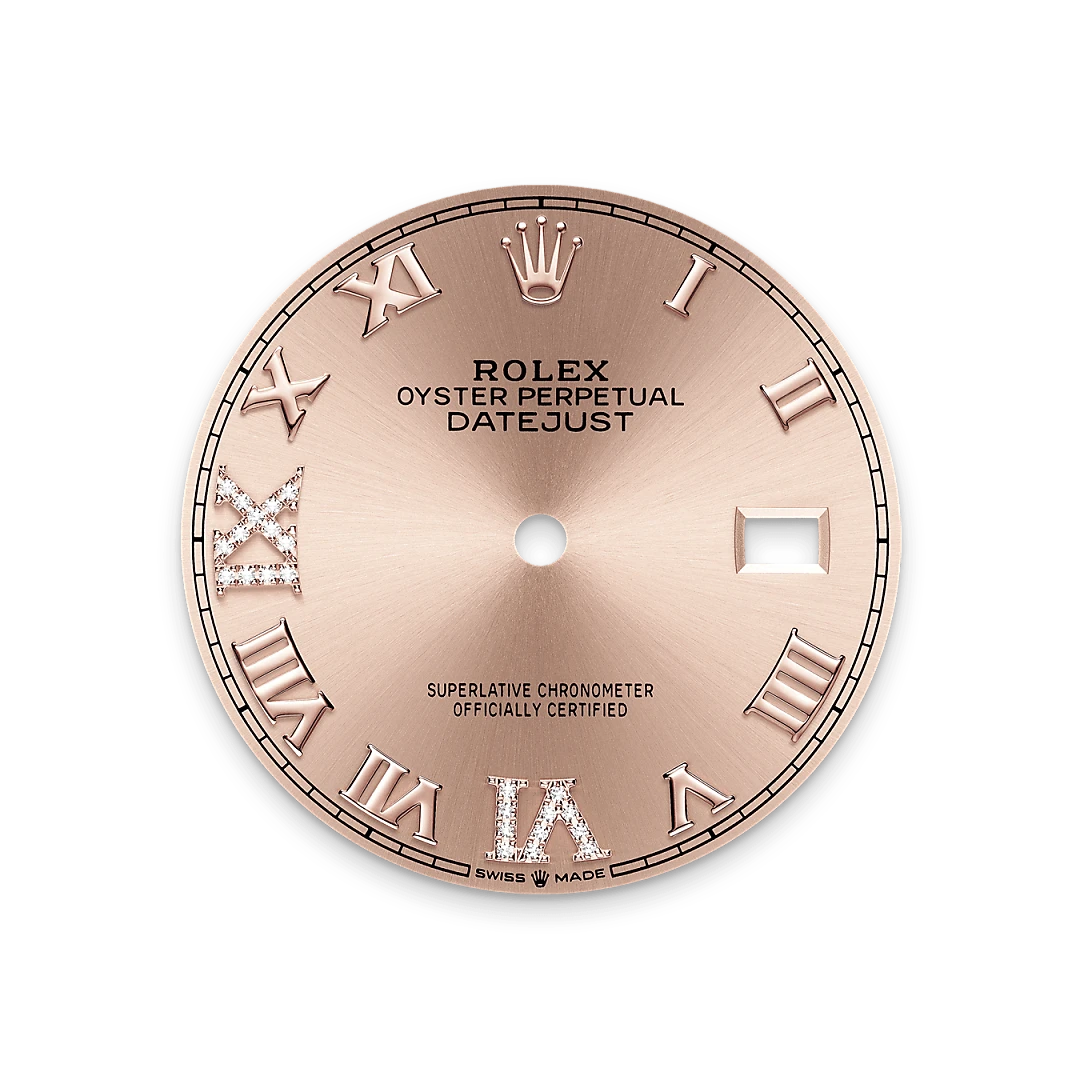 Rolex 
DATEJUST
Oyster, 36 mm, Oystersteel, Everose gold and diamonds
M126281RBR-0016