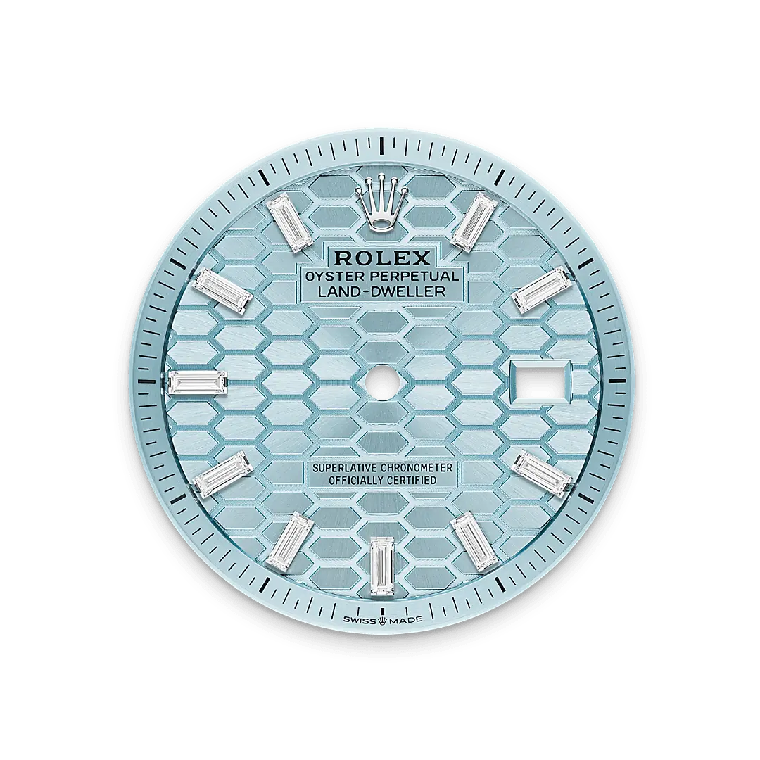 Rolex 
Land-Dweller 36
Oyster, 36 mm, platinum and diamonds
M127286TBR-0001