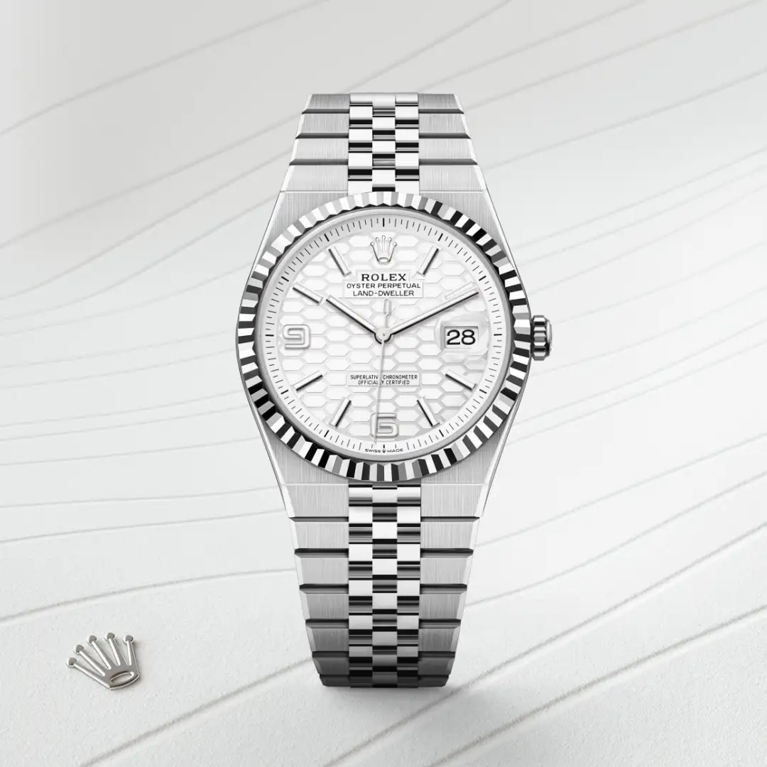 Rolex 
Land-Dweller 40
Oyster, 40 mm, Oystersteel and white gold
M127334-0001